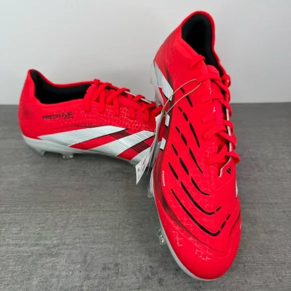 Adidas Predator Pro FG Soccer Cleats - Red/White - ID3856 Men's Size 12